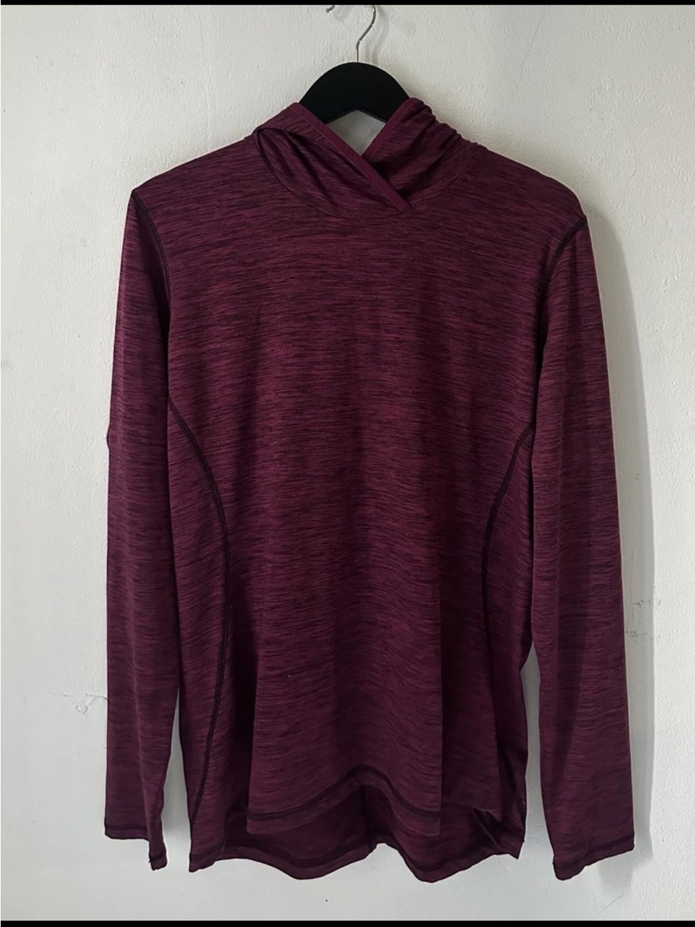 Orvis Women's Purple Space Dye Performance Hoodie Large Pullover Stretch Top